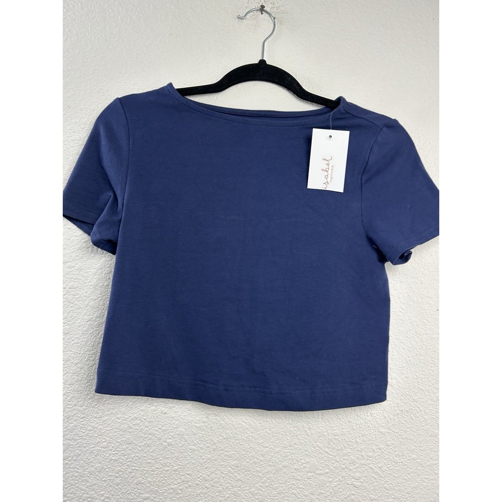 Isabel By Ingrid & Isabel XS Blue Maternity Crop Top